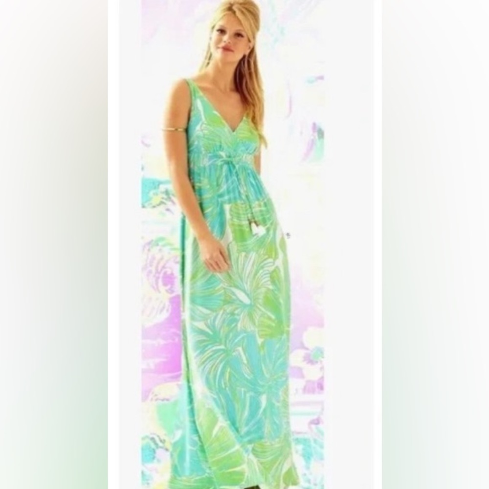 Lilly Pulitzer Isla V Neck Maxi Dress Size XS